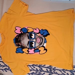 NWOT Men's moon making moves yellow t shirt